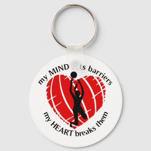 Breaking Barriers Girls Volleyball Keychains