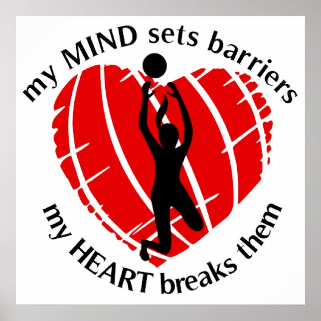 Breaking Barriers Girls Volleyball Poster (Front)