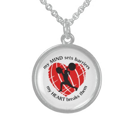 Breaking Barriers Lady Powerlifter Necklace