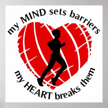 Breaking Barriers Runner Poster by Baysideimages at Zazzle