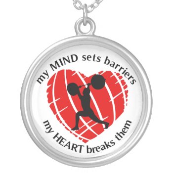 Breaking Barriers Weightlifting Necklace by Baysideimages at Zazzle