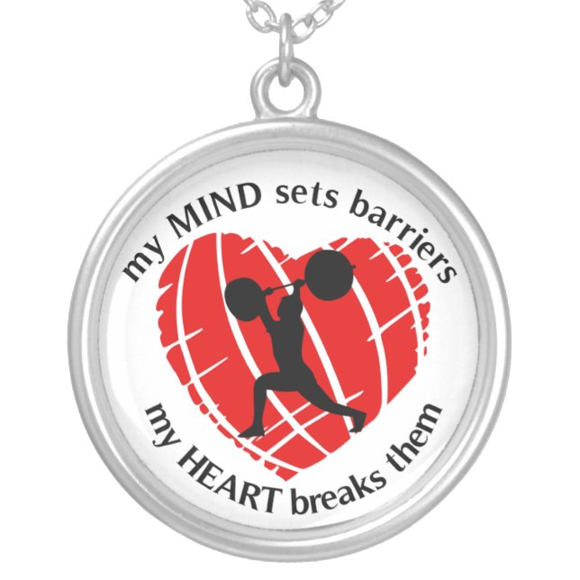 Breaking Barriers Weightlifting Necklace (Front)