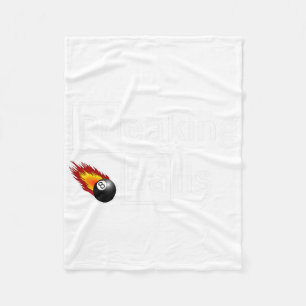 Breaking Billiard Player Pool Snooker 8 Ball Funny Fleece Blanket