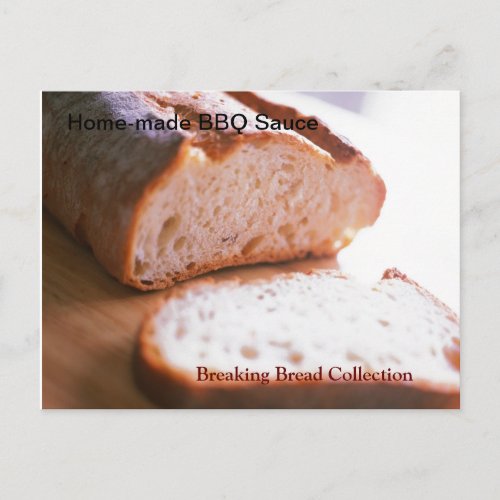 Breaking Bread Home_made BBQ Sauce Recipe Postcard