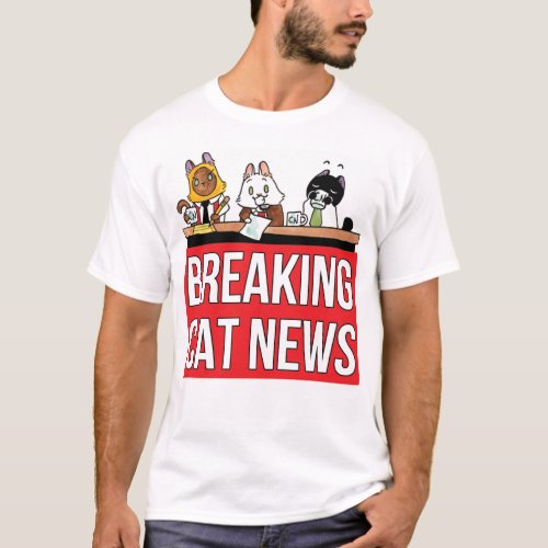 Breaking Cat News station logo T_Shirt