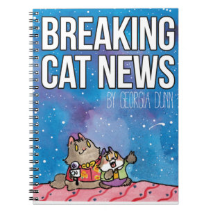 Breaking Cat News Sunday Art notebook
