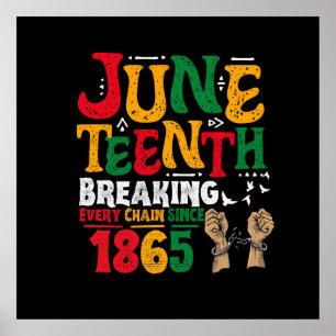 Breaking Every Chain Since 1865 Juneteenth Freedom Poster