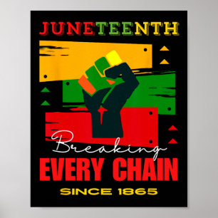 Breaking Every Chain Since 1865 Juneteenth Freedom Poster