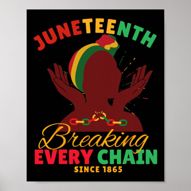 Breaking Every Chain Since 1865 Women Men Juneteen Poster (Front)