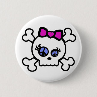 Breaking Fourth Comic Button; HellzGurl Skull Logo Button