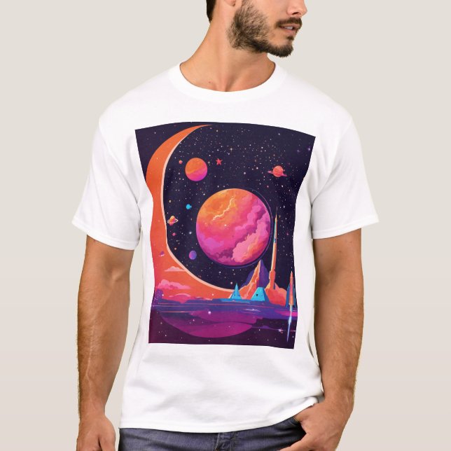 Breaking Free: Rocket Launch Gravity T-Shirt Desig (Front)