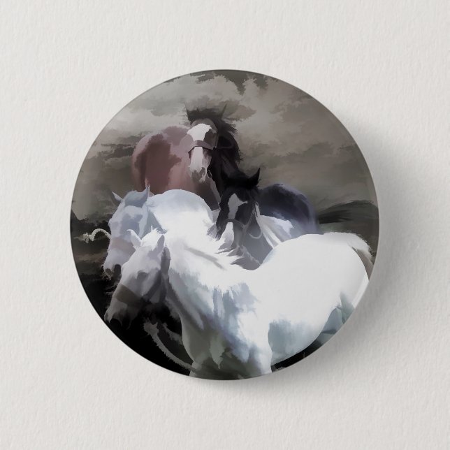 Breaking Free   -  Wild Horses Button (Front)