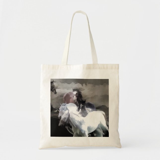Breaking Free   -  Wild Horses Tote Bag (Front)