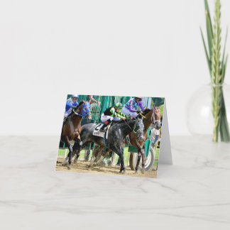 Breaking from Gate in Saratoga Thank You Card