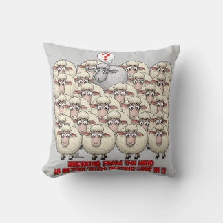 BREAKING FROM THE HERD IS BETTER THAN GETTING LOST THROW PILLOW