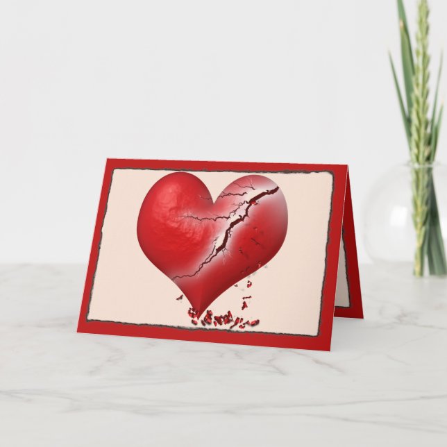 Breaking Heart Holiday Card (Front)
