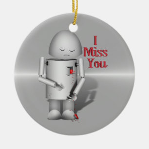 Breaking Heart - I Miss You Ceramic Ornament