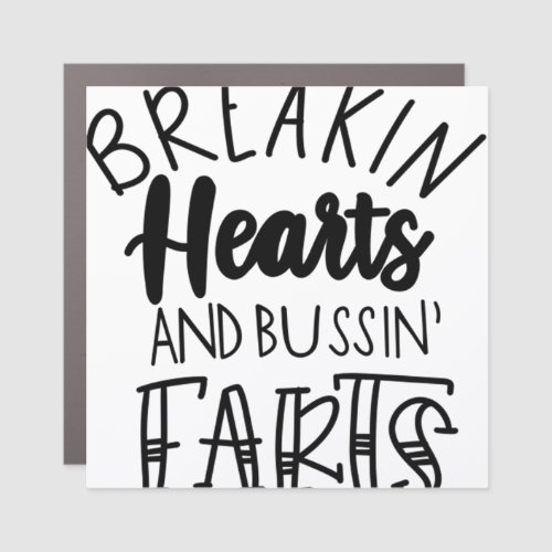 Breaking hearts 1st valentines 254 car magnet