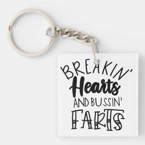 Breaking hearts 1st valentines 254 keychain
