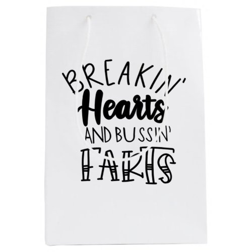 Breaking hearts 1st valentines 254 medium gift bag