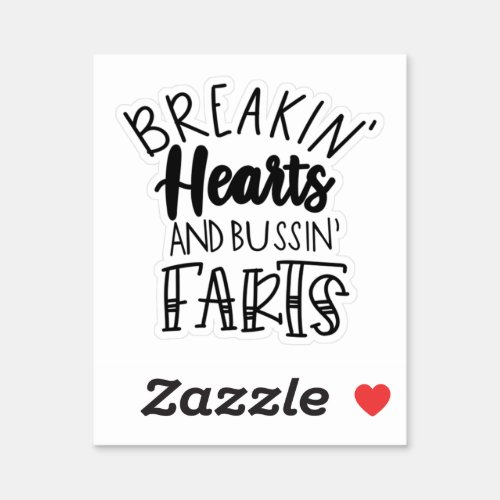 Breaking hearts 1st valentines 254 sticker