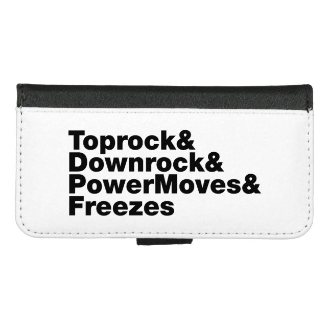 Breaking Moves (Breakdancing) iPhone Wallet Case (Front (Horizontal))