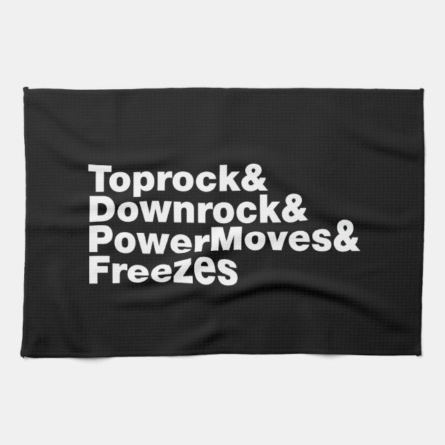 Breaking Moves (Breakdancing) Kitchen Towel (Horizontal)