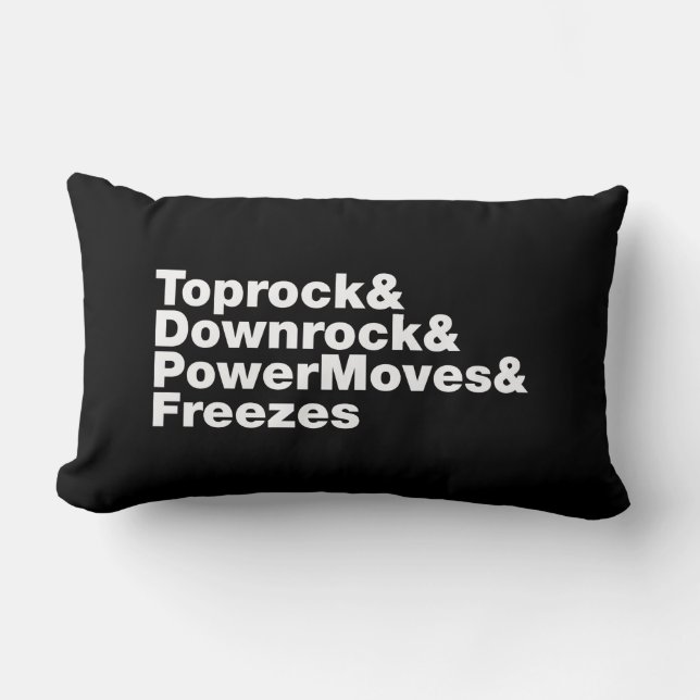 Breaking Moves (Breakdancing) Lumbar Pillow (Front)