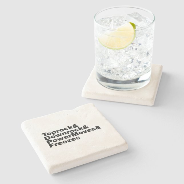 Breaking Moves (Breakdancing) Stone Coaster (Side)