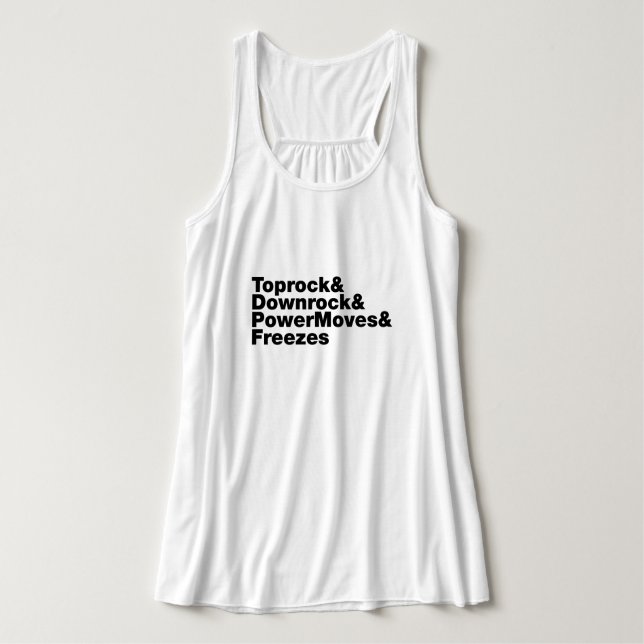 Breaking Moves (Breakdancing) Tank Top (Design Front)
