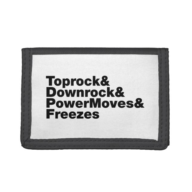 Breaking Moves (Breakdancing) Tri-fold Wallet (Front)