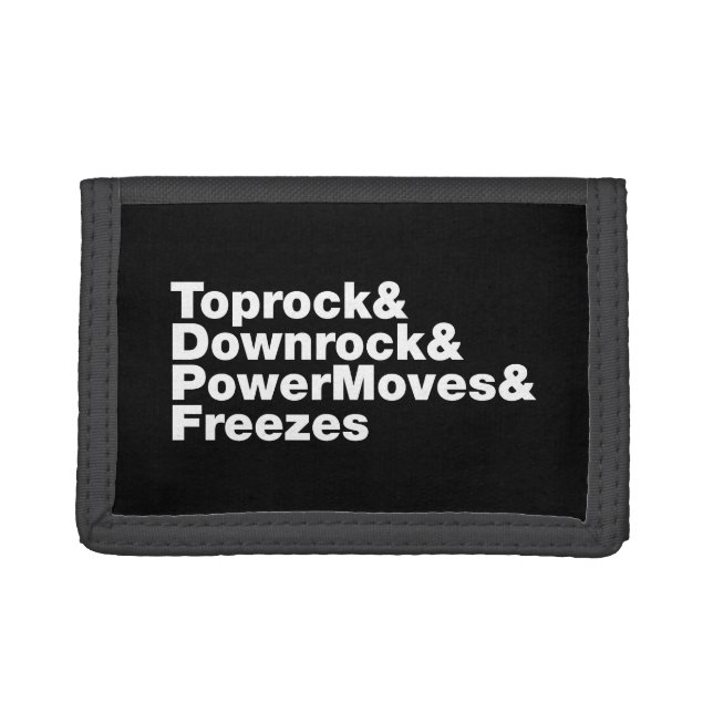 Breaking Moves (Breakdancing) Tri-fold Wallet (Front)