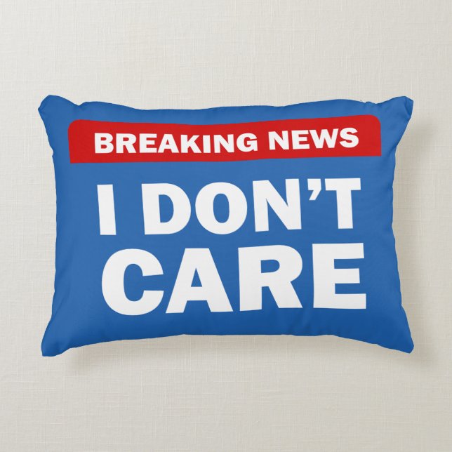 Breaking News Accent Pillow (Front)