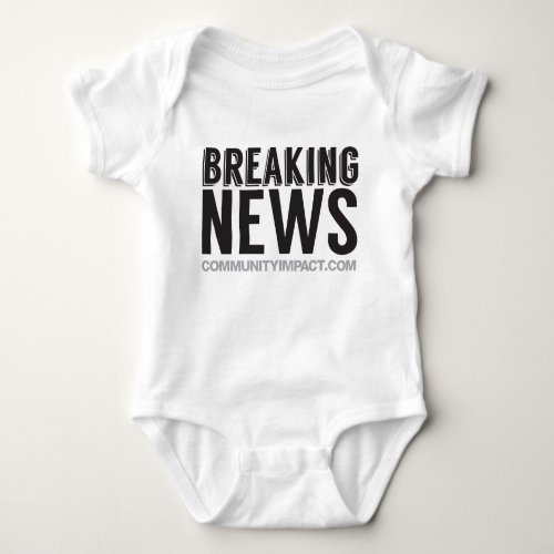 Breaking News _ birth announcement  gift Baby Bodysuit