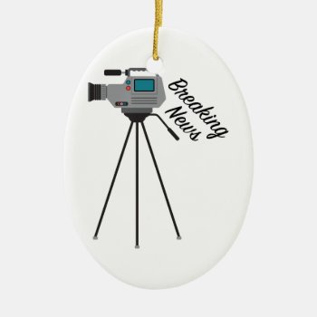 Breaking News Ceramic Ornament by HopscotchDesigns at Zazzle