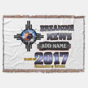 Breaking News Class Of 2017 Throw Blanket