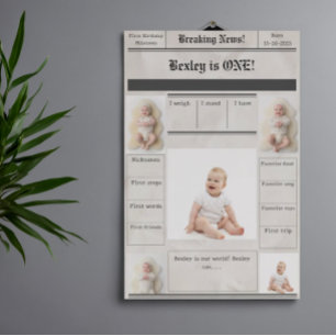 Breaking News First Milestones Foam Board