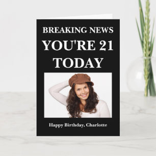 Breaking News Fun Personalized Card