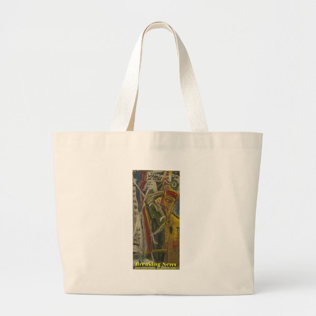 Breaking News Large Tote Bag (Front)