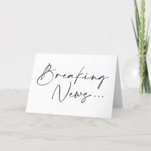 Breaking News Minimalist Pregnancy Announcement