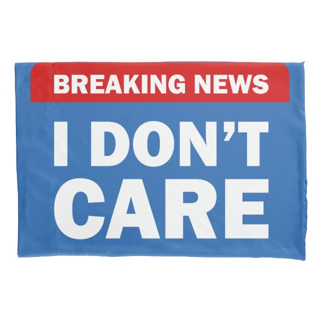 Breaking News Pillow Case (Front)
