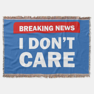 Breaking News Throw Blanket