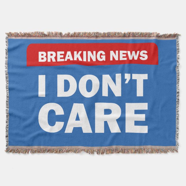 Breaking News Throw Blanket (Front)
