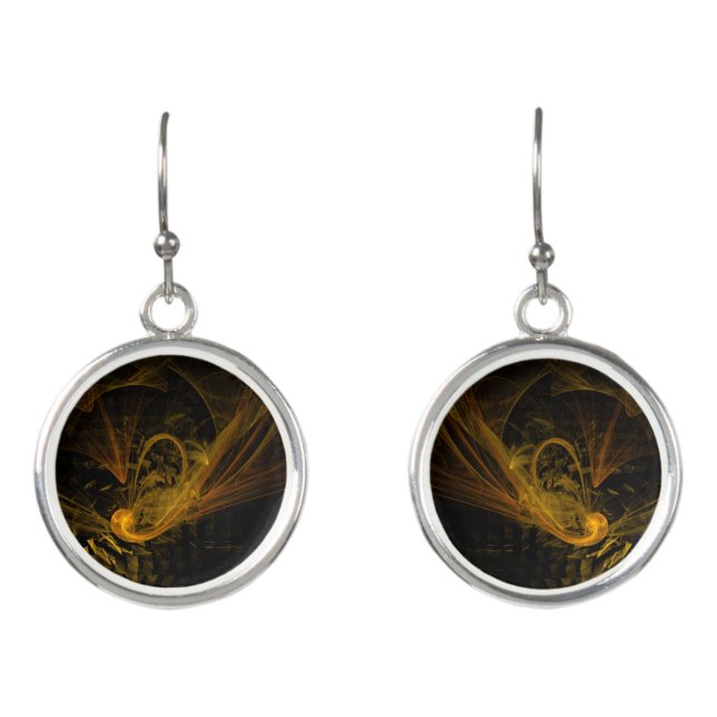 Breaking Point Abstract Art Earrings (Front)