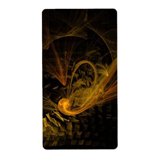 Breaking Point Abstract Art Fractal Label (Front)