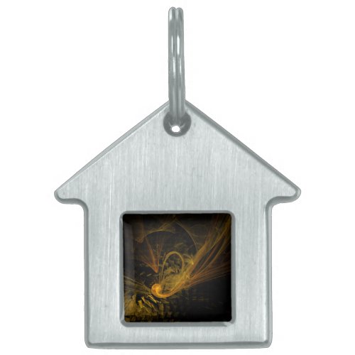 Breaking Point Abstract Art House Pet Name Tag