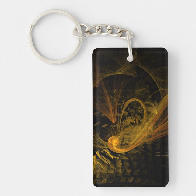 Breaking Point Abstract Art Keychain (Front)
