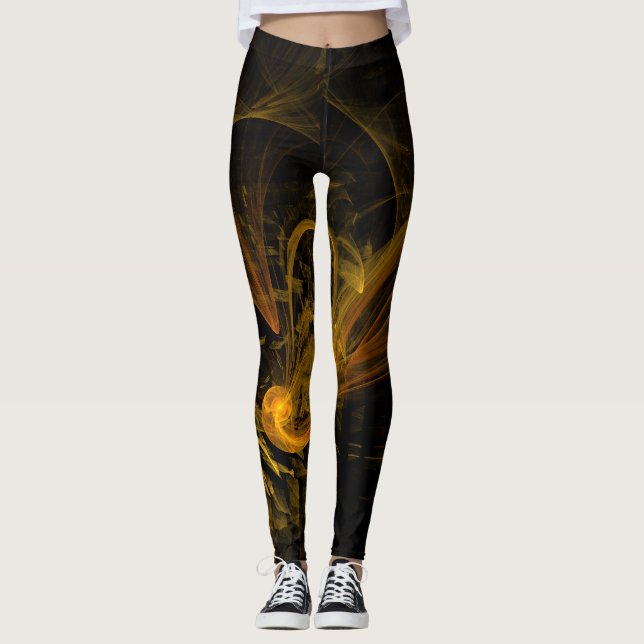 Breaking Point Abstract Art Leggings (Front)