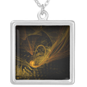 Breaking Point Abstract Silver Necklace
