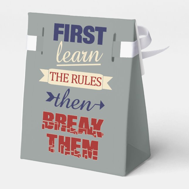 Breaking Rules custom favor box (Back Side)